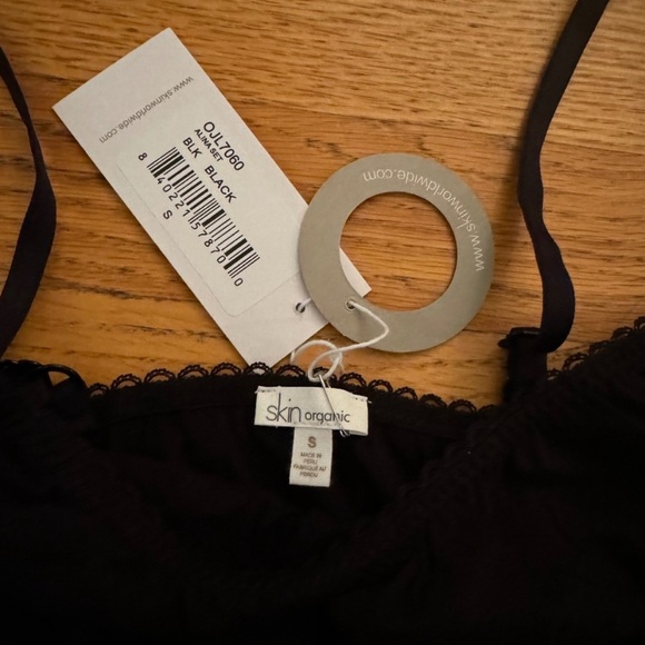 SKIN BNWT Alina Organic Cotton Bralette and Aerin Brief in Black Size S - Picture 5 of 5